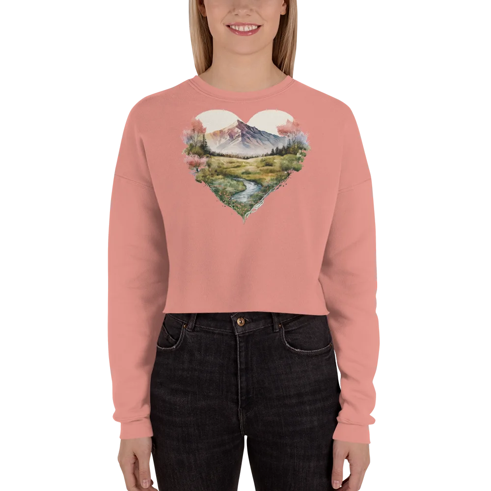 "Deepening the Love for Forest Treasures" Crop Sweatshirt