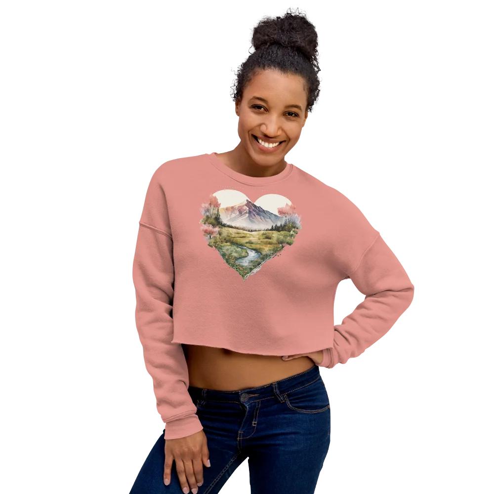 "Deepening the Love for Forest Treasures" Crop Sweatshirt