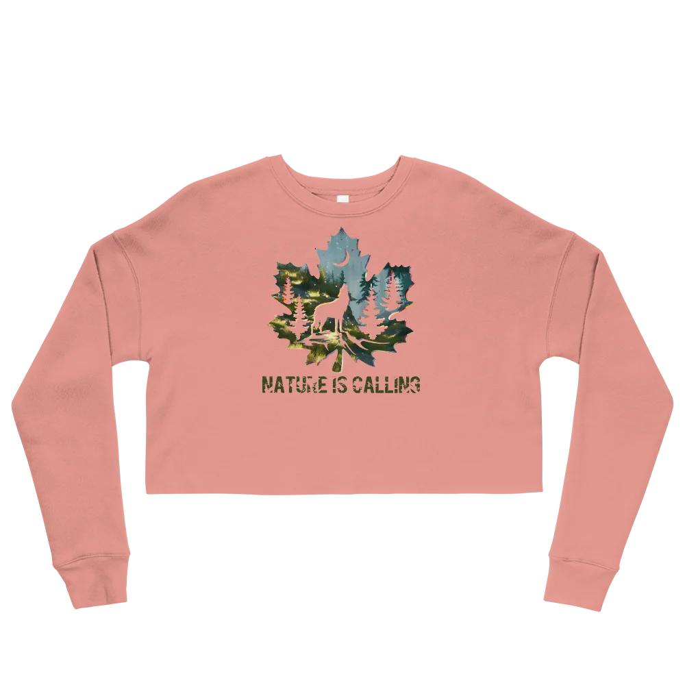 "Nature is Calling" Crop Sweatshirt