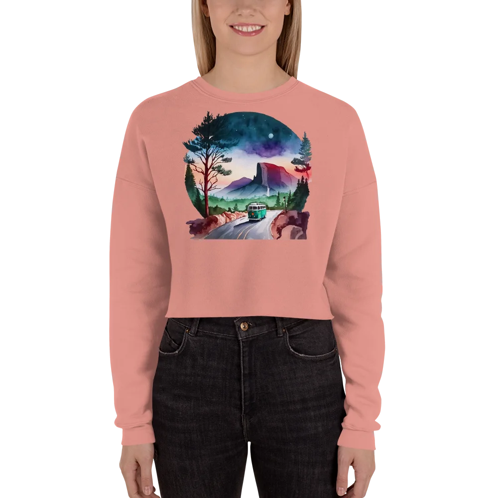 "Misty Morning Trails" Crop Sweatshirt