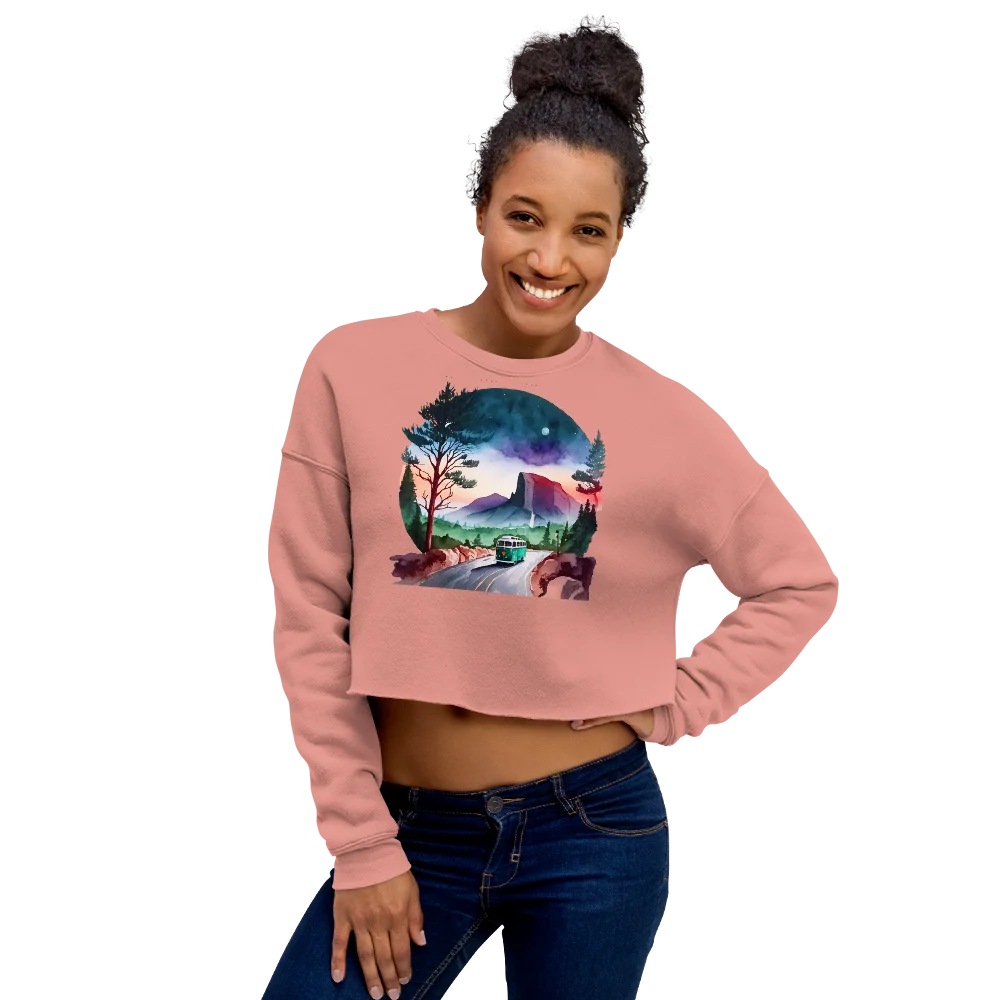 "Misty Morning Trails" Crop Sweatshirt