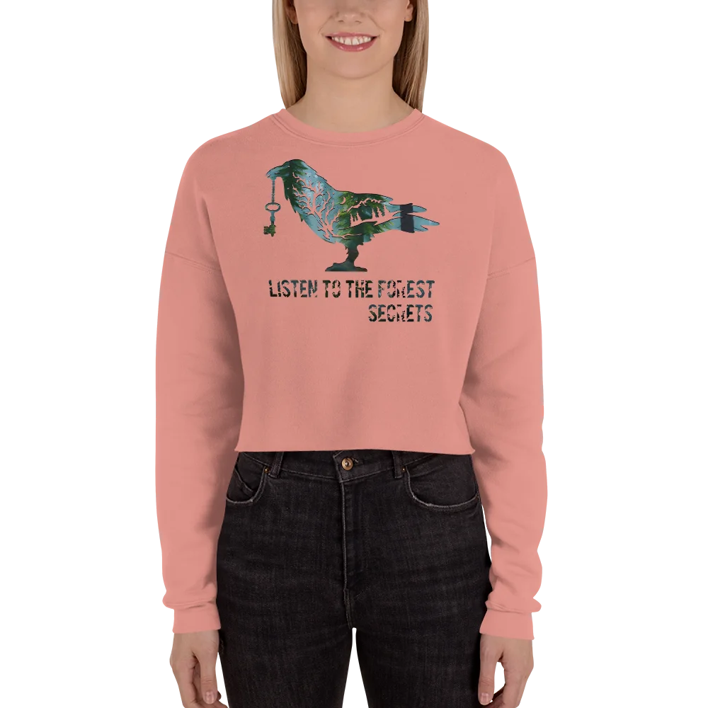 "Listen to the Forest's Secrets" Crop Sweatshirt