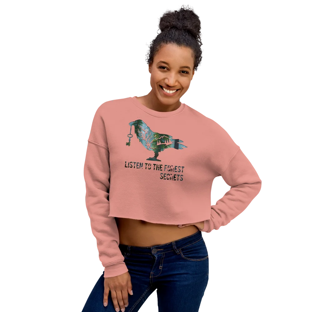 "Listen to the Forest's Secrets" Crop Sweatshirt