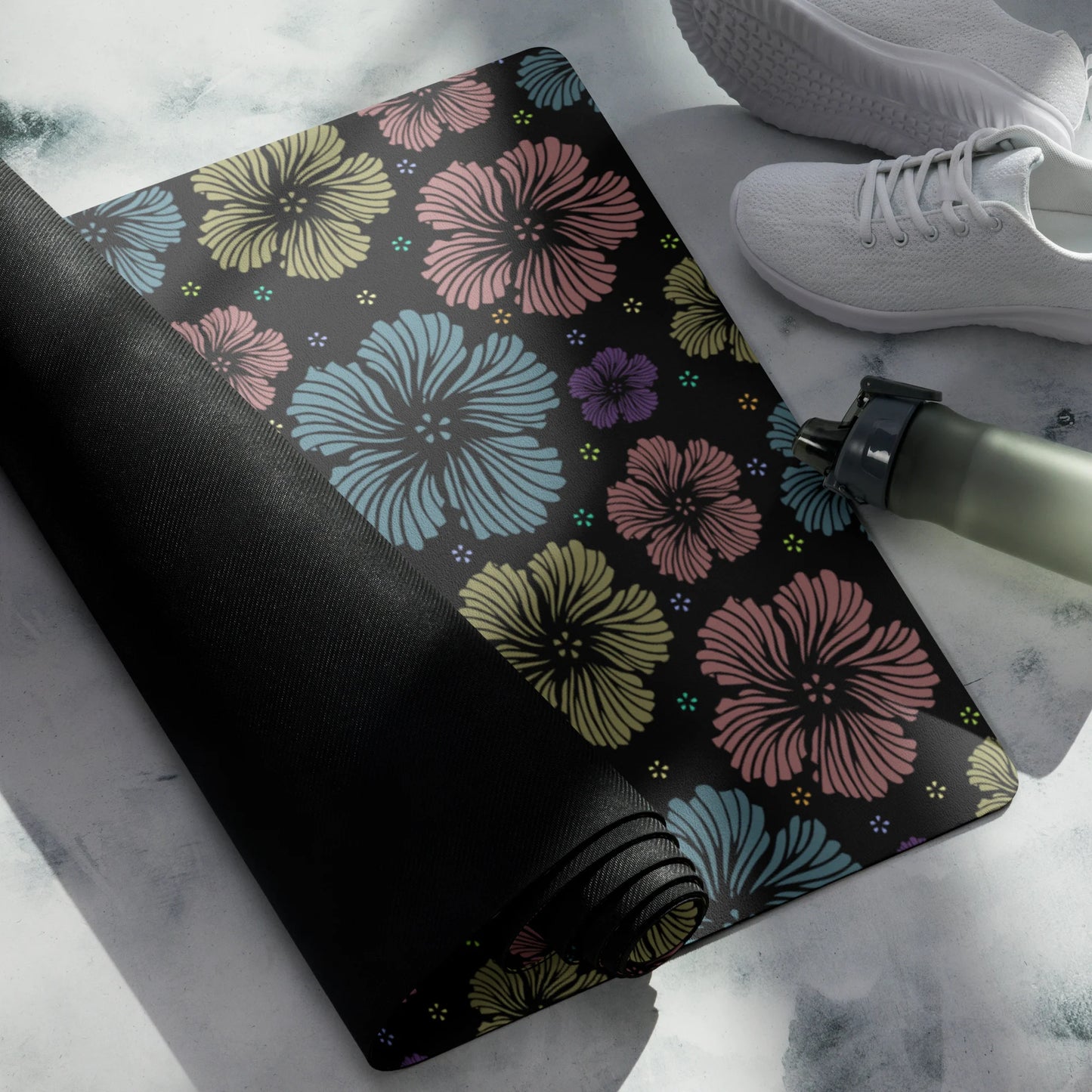 Clean Floral Vibes Yoga Mat