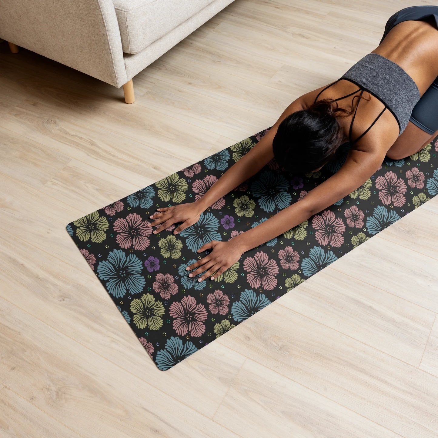 Clean Floral Vibes Yoga Mat