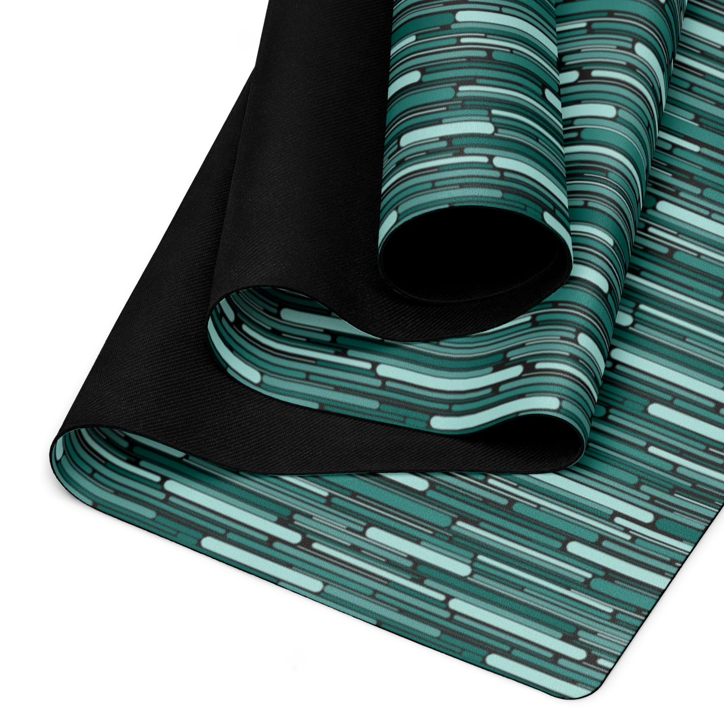 Green Rain Ornament Yoga Mat