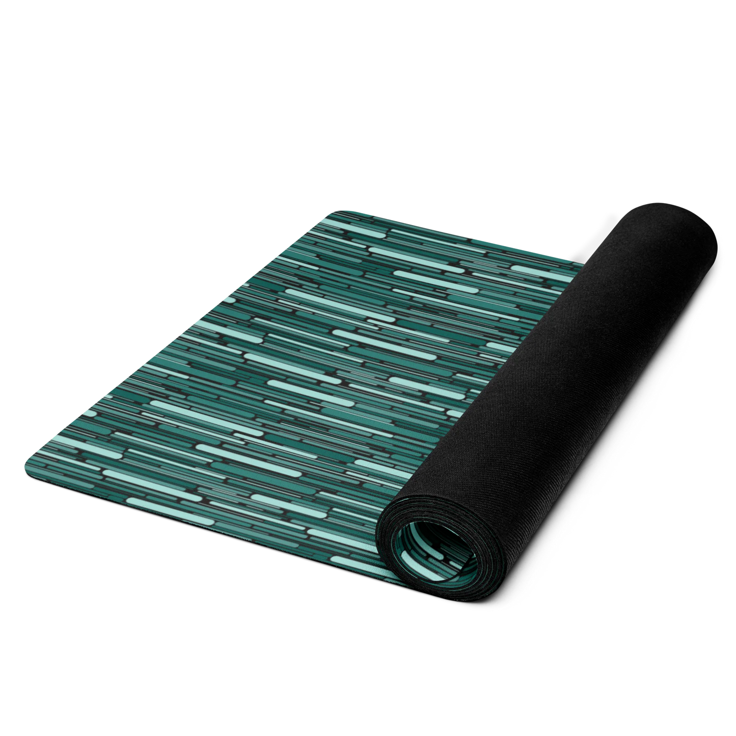 Green Rain Ornament Yoga Mat