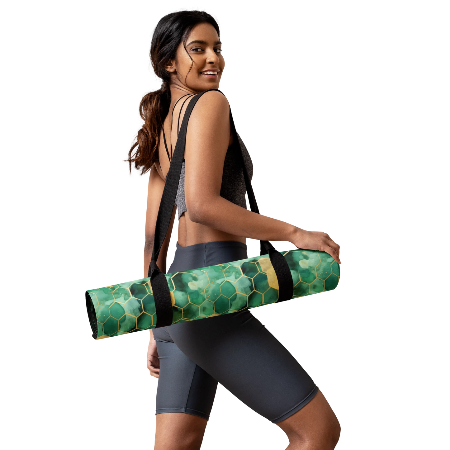 Abstract Verdant Elegance Yoga Mat