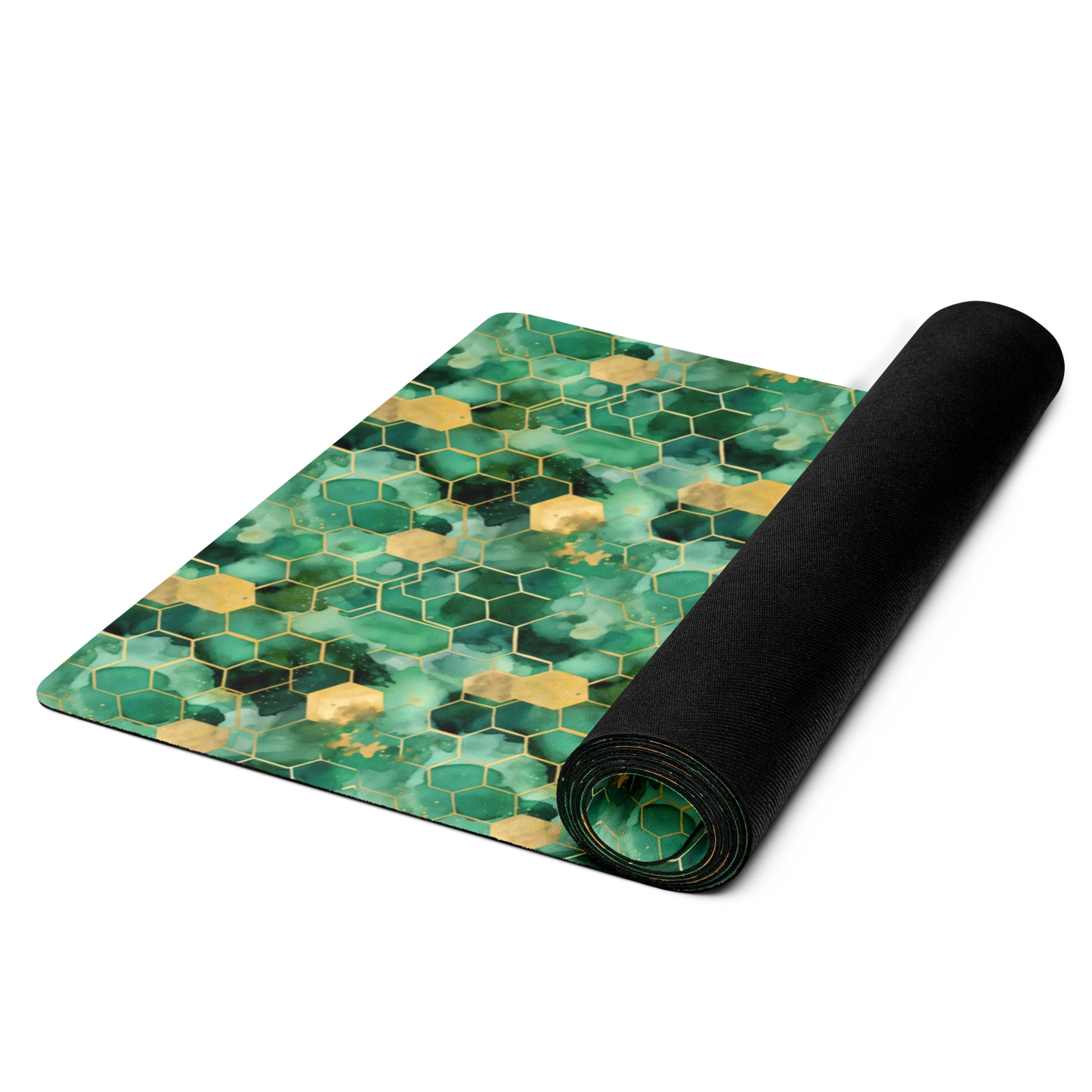 Abstract Verdant Elegance Yoga Mat