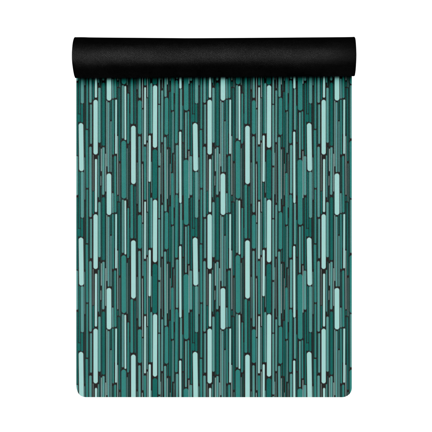Green Rain Ornament Yoga Mat