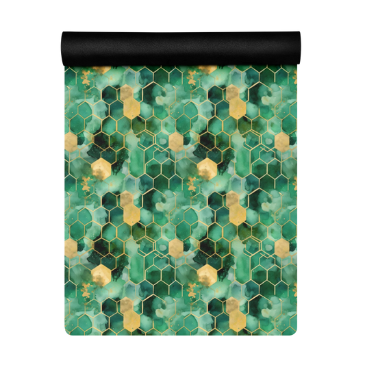 Abstract Verdant Elegance Yoga Mat