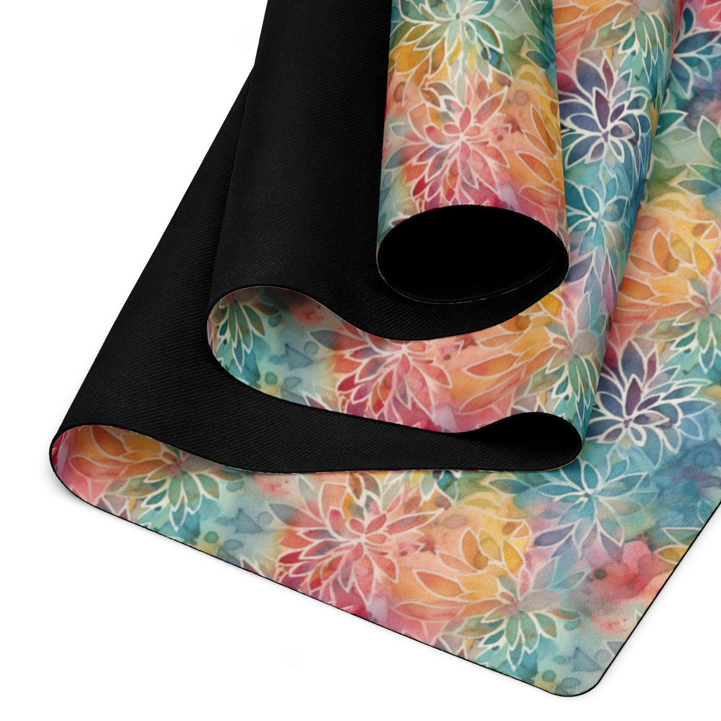 Colorful Summer Floral Abstraction Yoga Mat