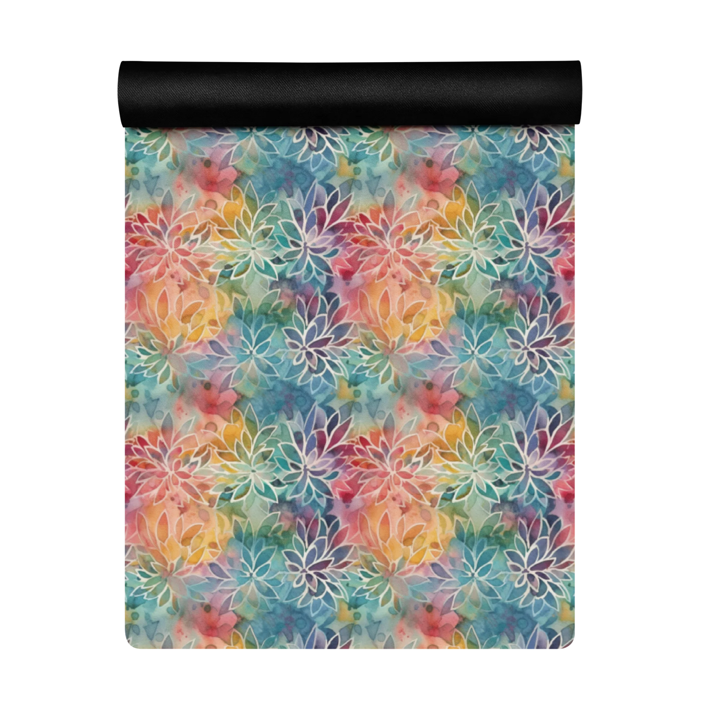 Colorful Summer Floral Abstraction Yoga Mat