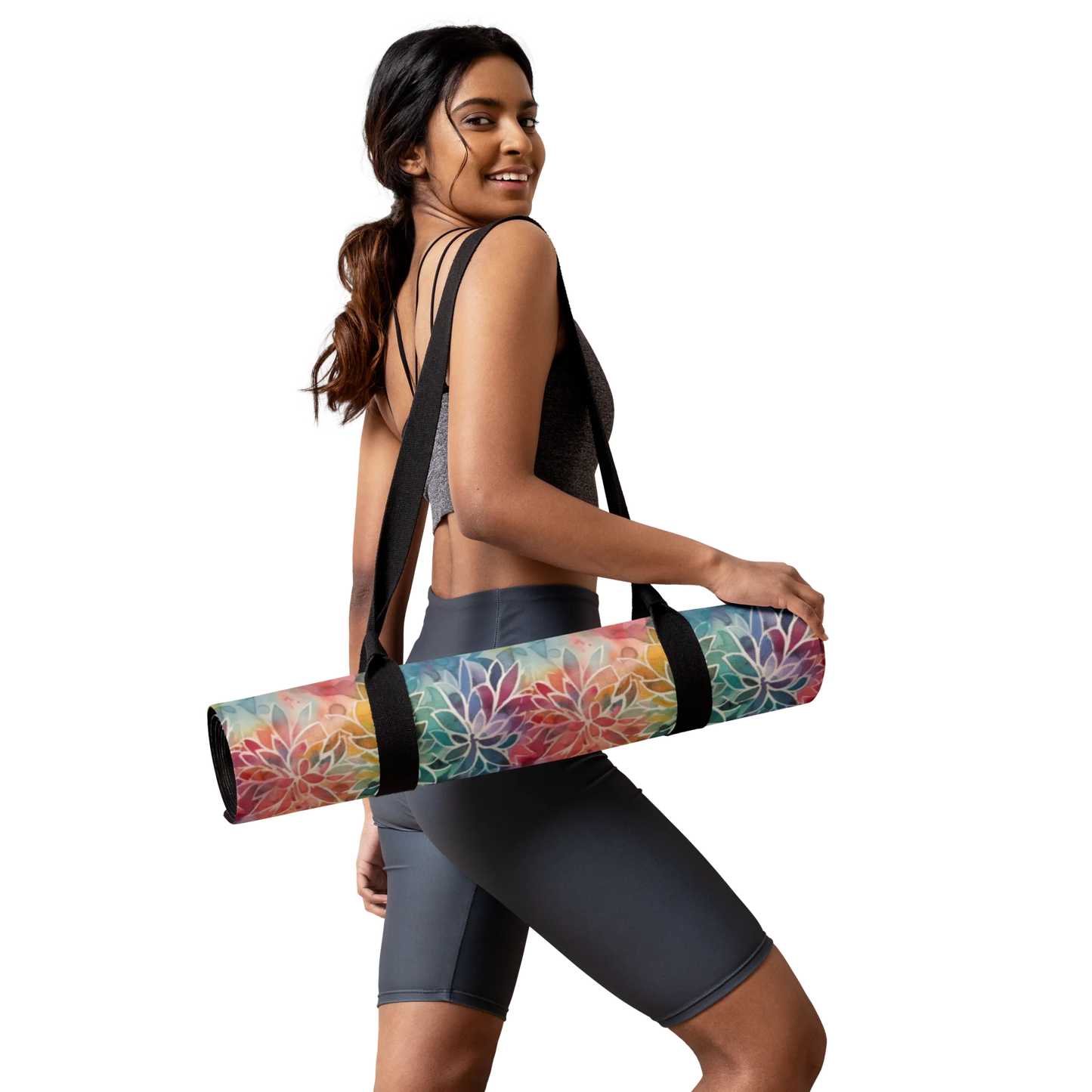 Colorful Summer Floral Abstraction Yoga Mat