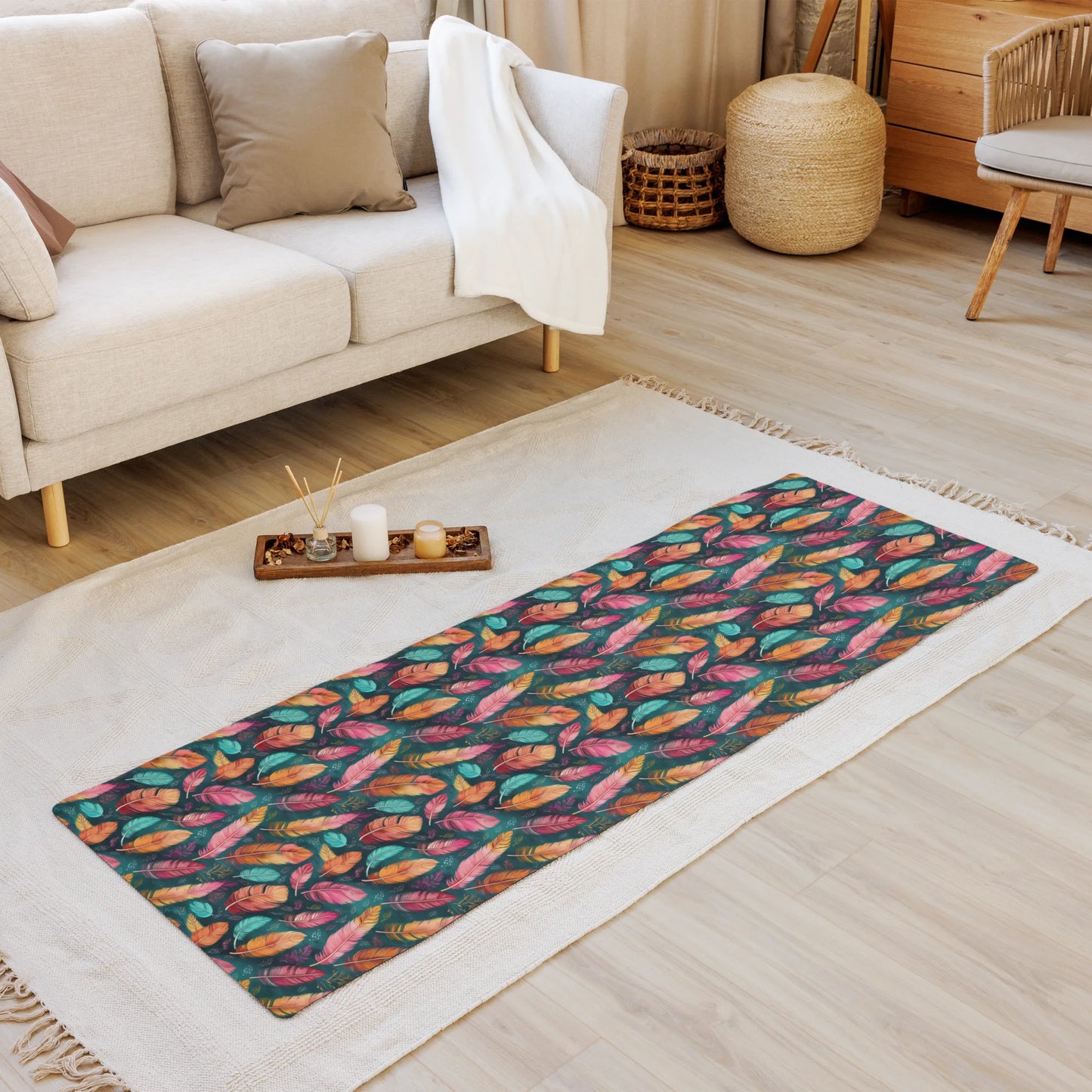 Wonderful Feathers Yoga Mat