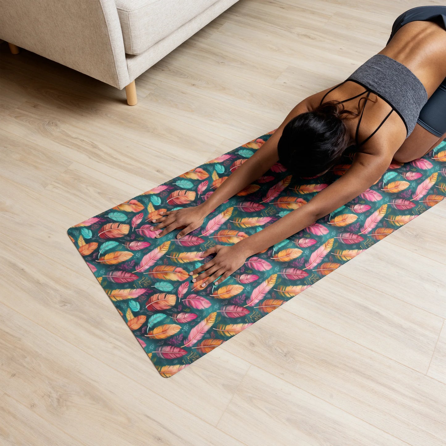 Wonderful Feathers Yoga Mat
