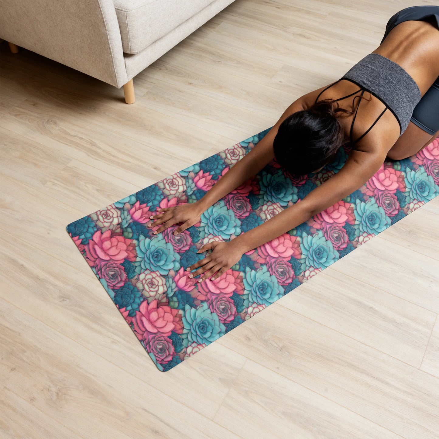 Bright Eternal Flowers Fantasy Yoga Mat
