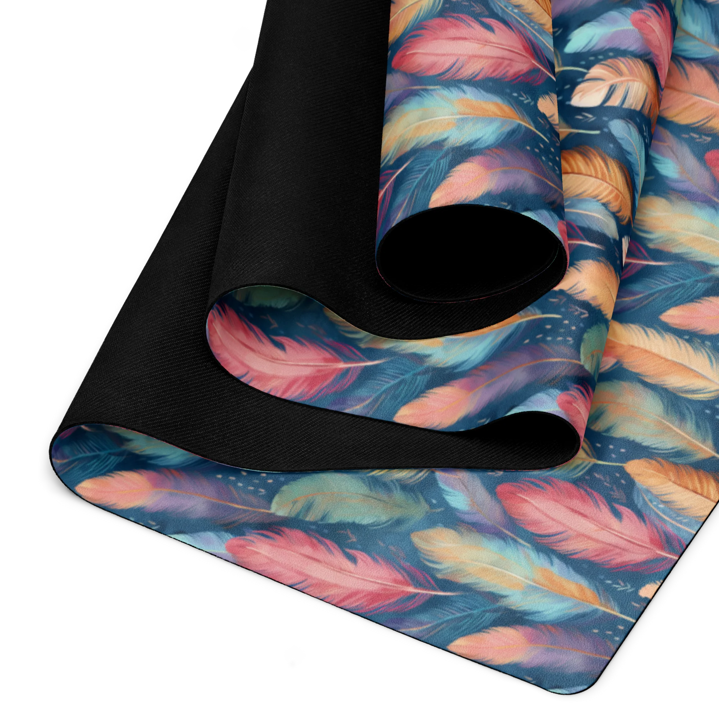 Dance of Wild Birds` Feathers Yoga Mat