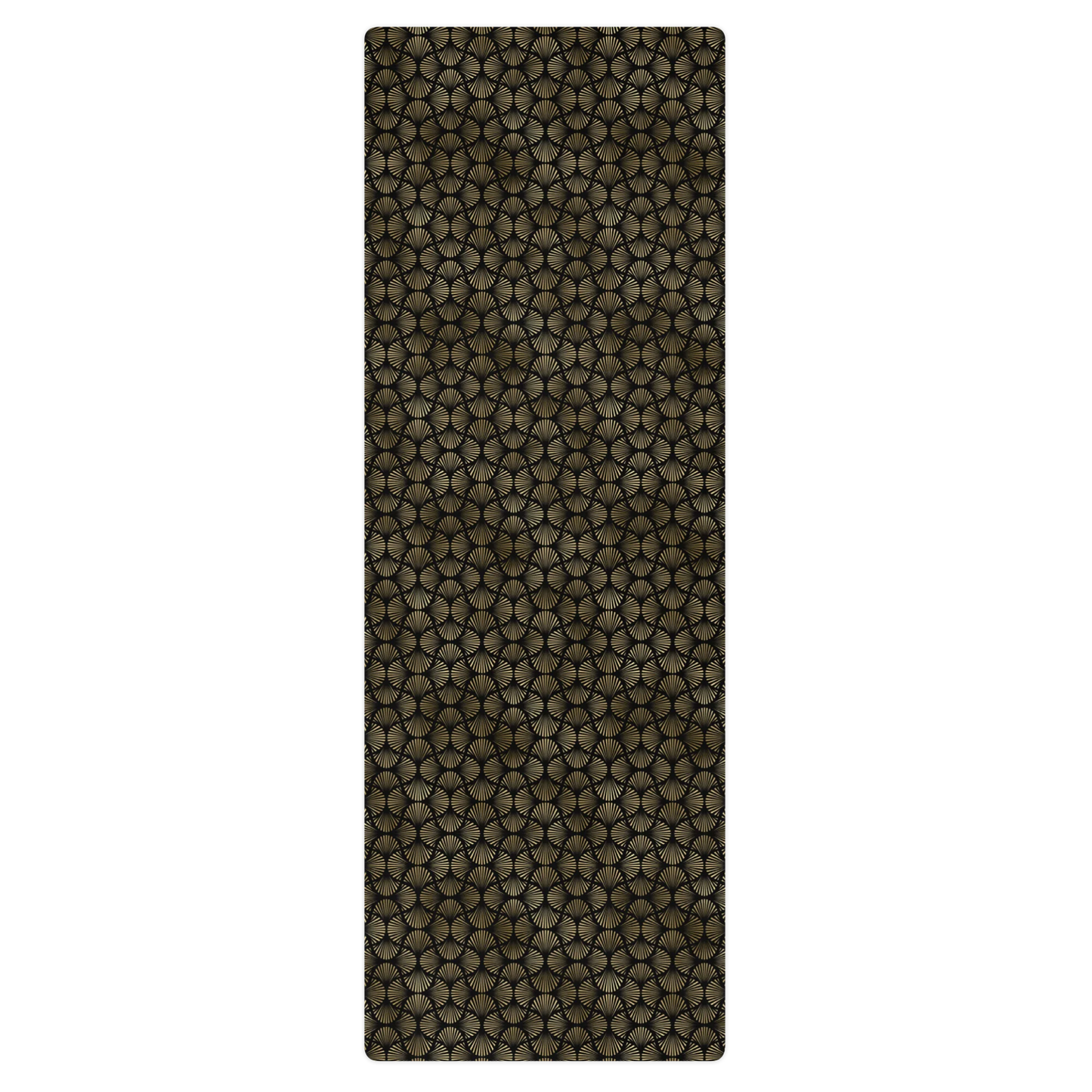 Black And Gold Art Deco Flower Reflections Yoga Mat