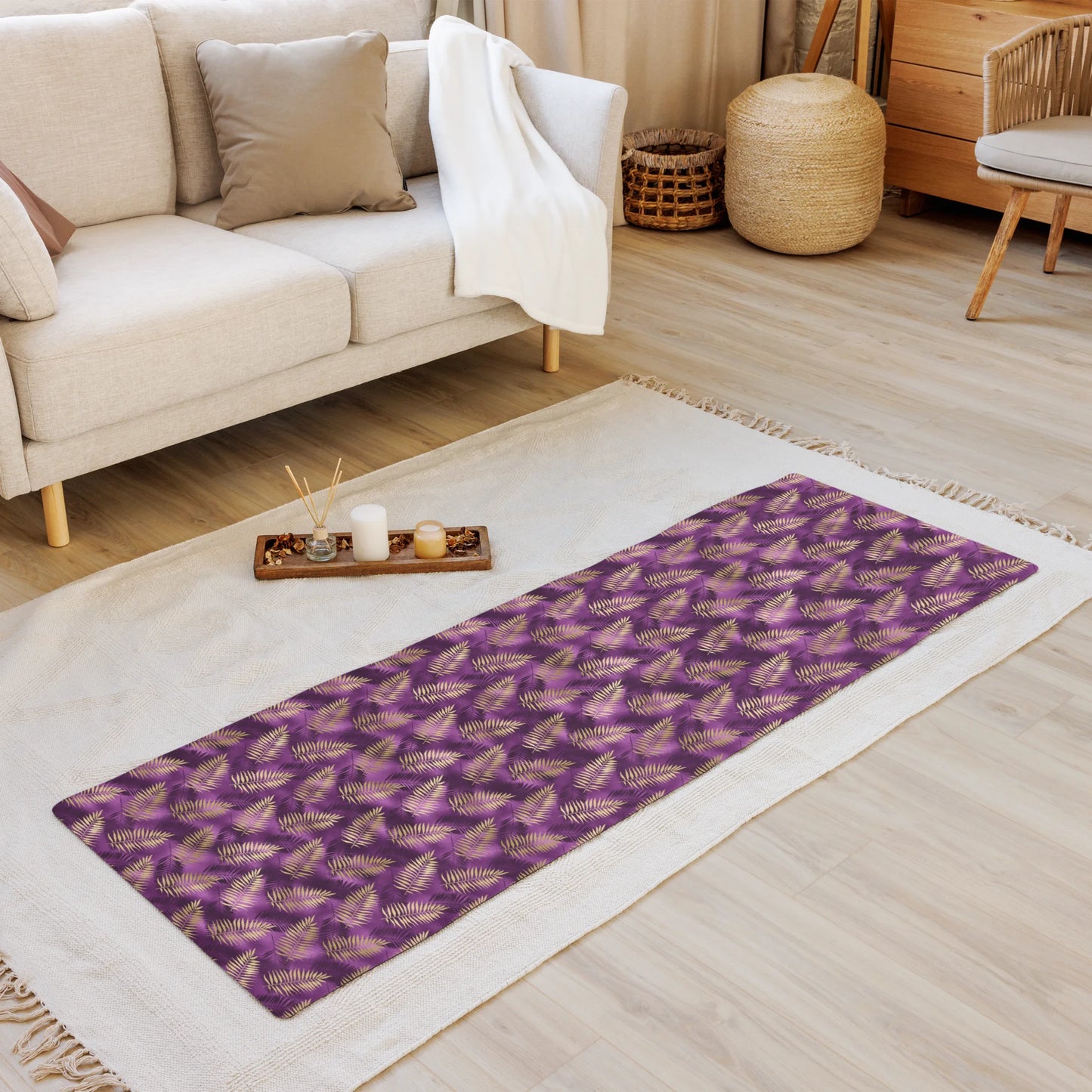 Violet & Gold Tropical Magic Yoga Mat