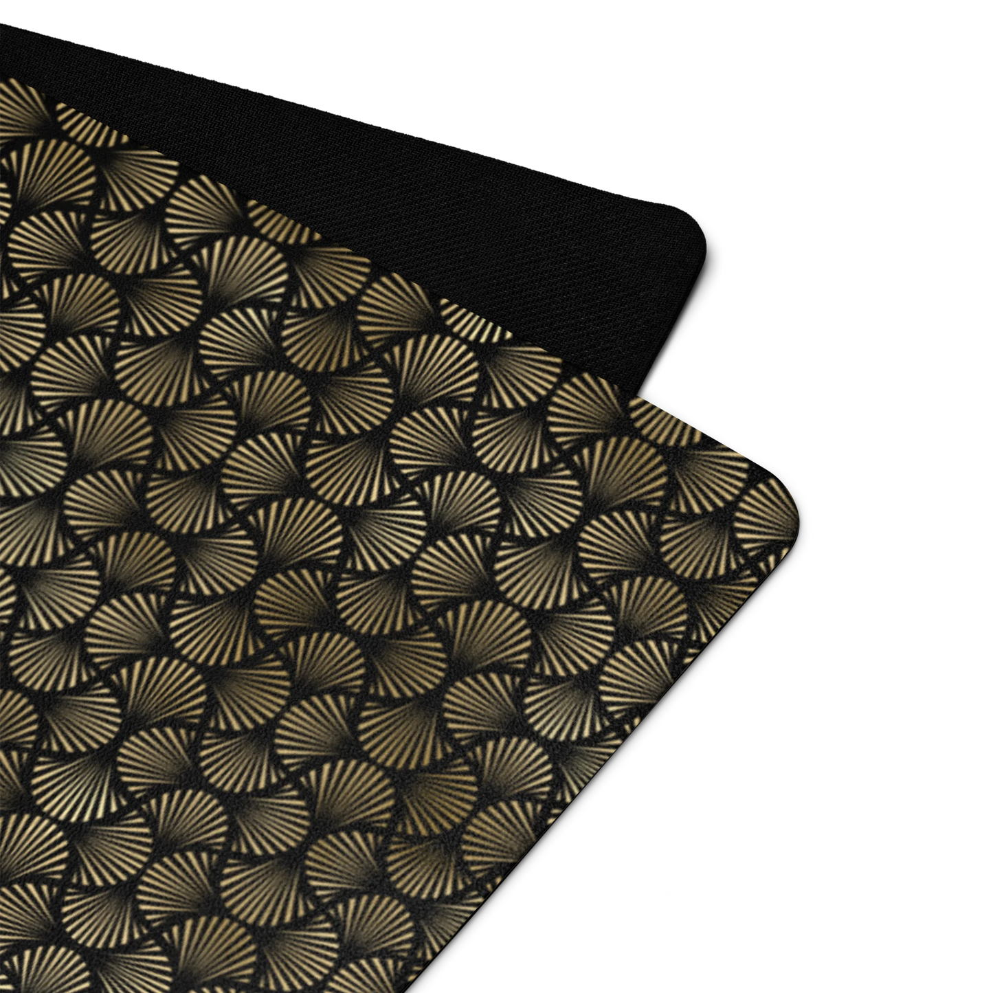 Black And Gold Art Deco Flower Reflections Yoga Mat